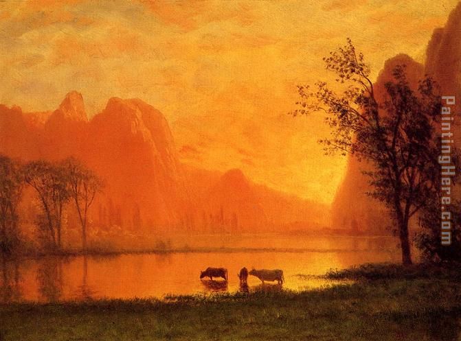 Albert Bierstadt Sundown at Yosemite
